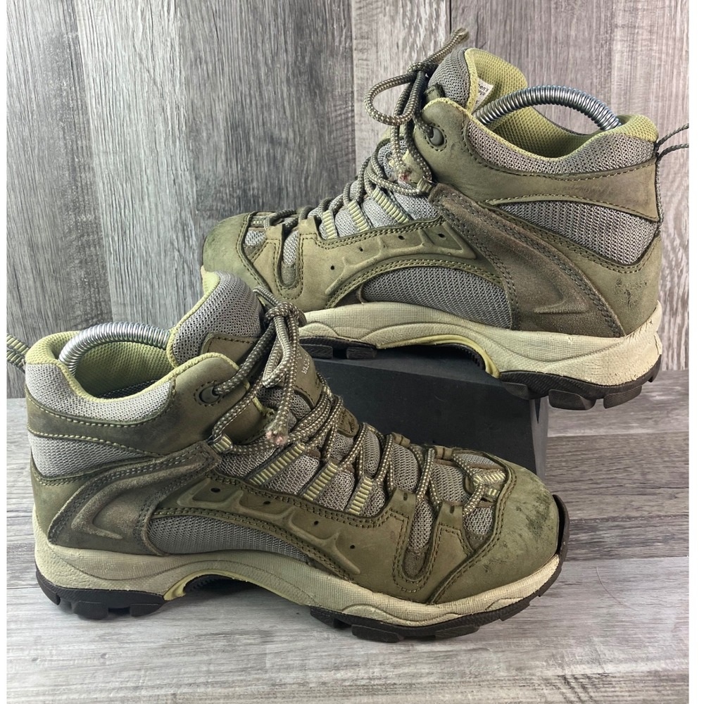 Vasque 7391 M Womens 8.5 M Gore-Tex Hiking Boots Olive Green Leather Waterproof - Picture 2 of 7